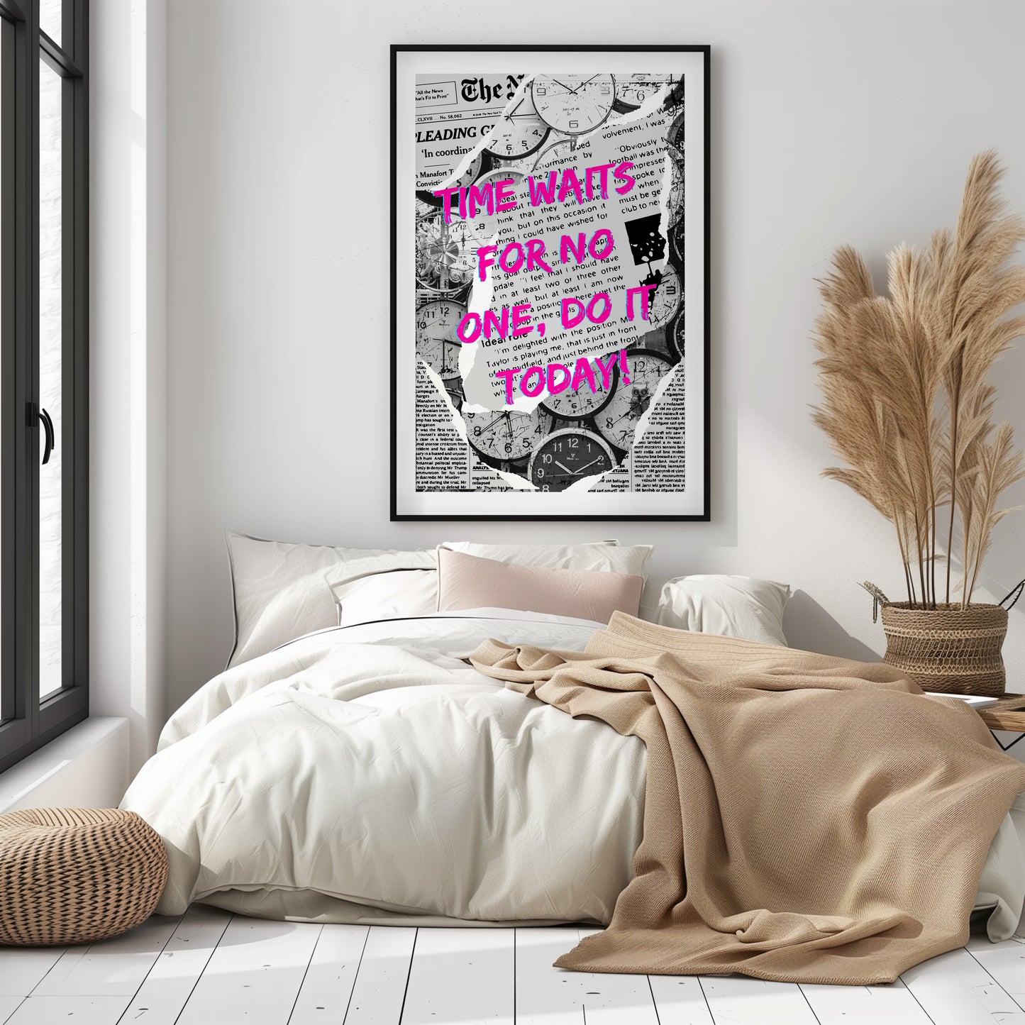 Time waits for no one, Do it today! - Newspaper - Poster
