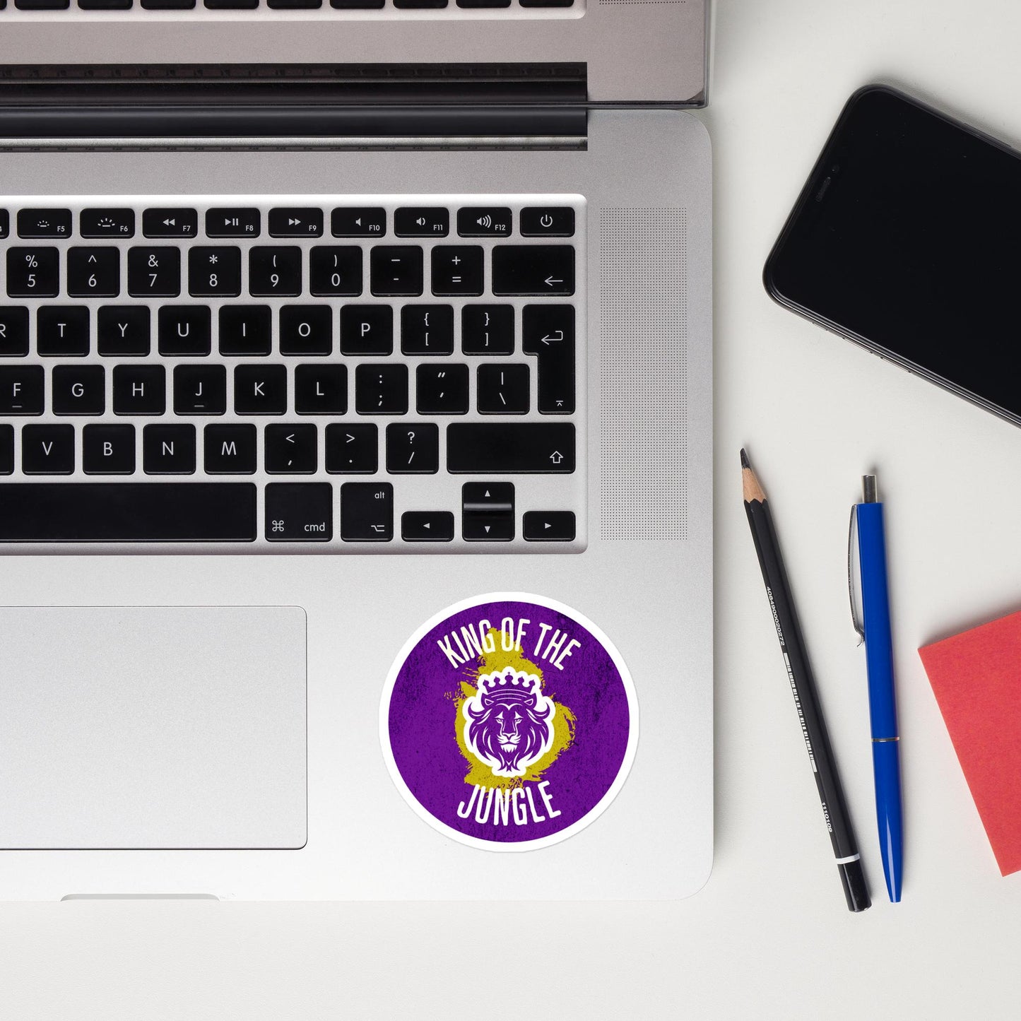 King Of The Jungle - Lion - Circle Cut Sticker