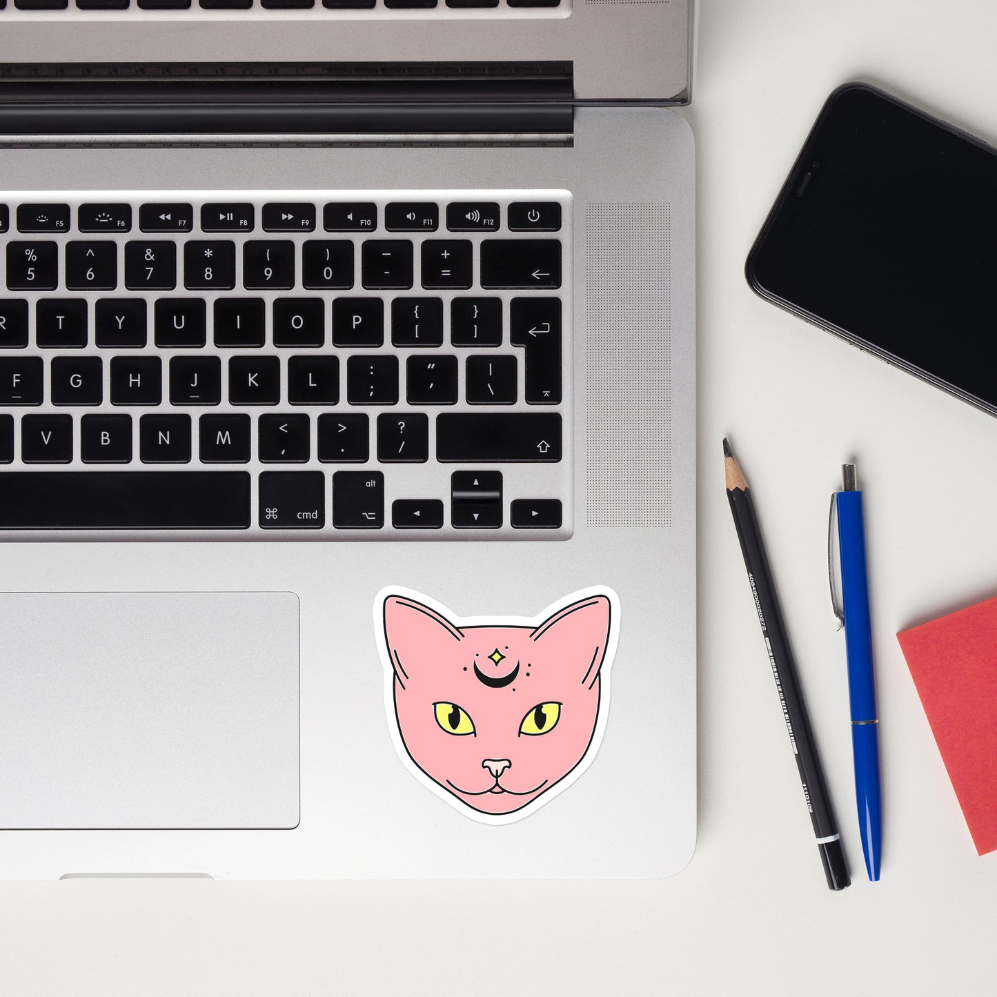 Pink Mystic Cat - Kiss Cut Sticker
