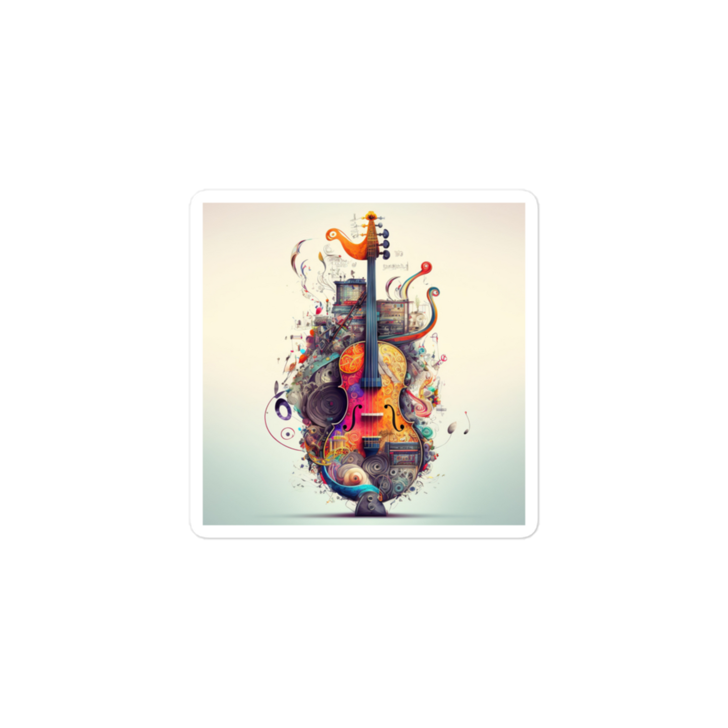 Guitar imagination - Square-Cut Sticker