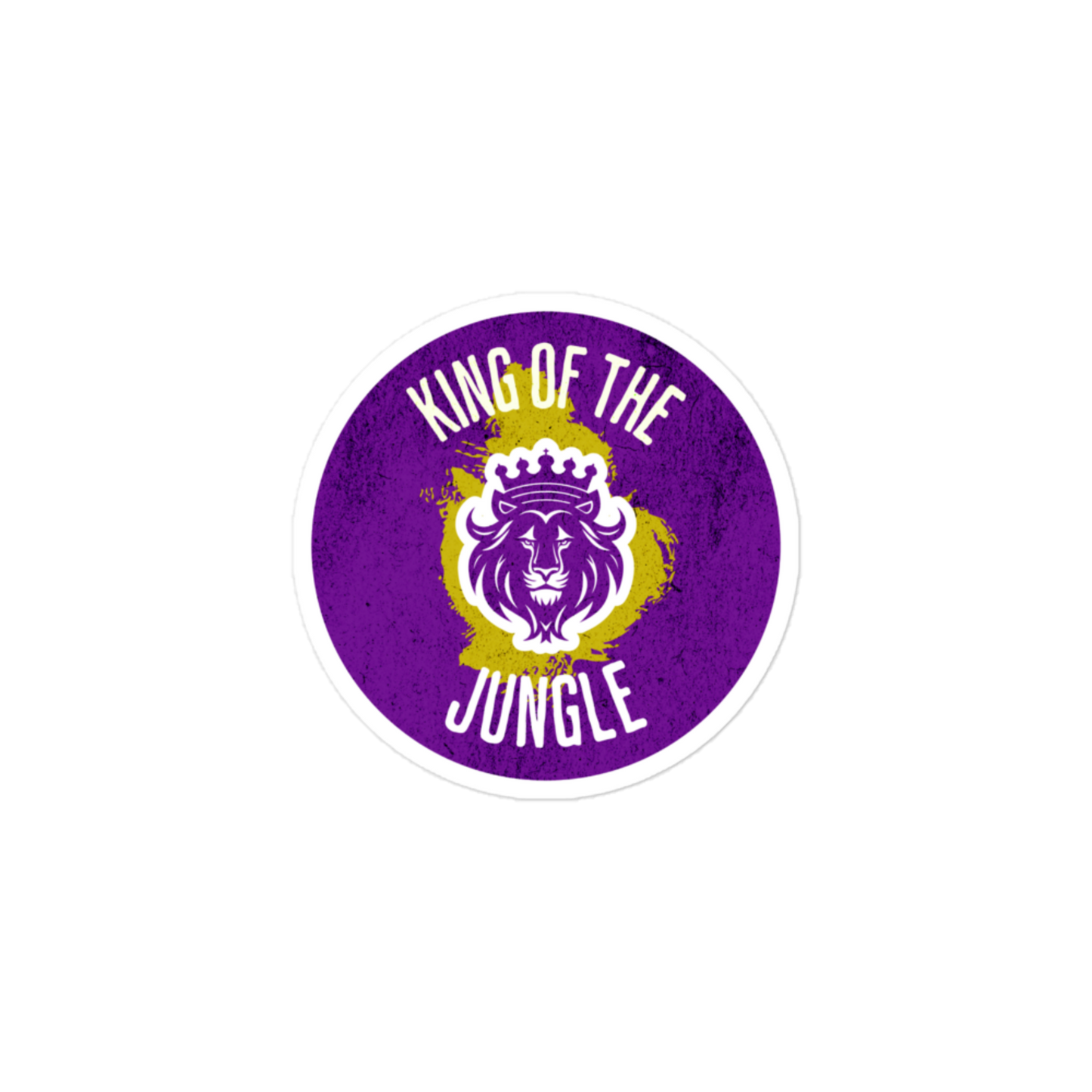 King Of The Jungle - Lion - Circle Cut Sticker