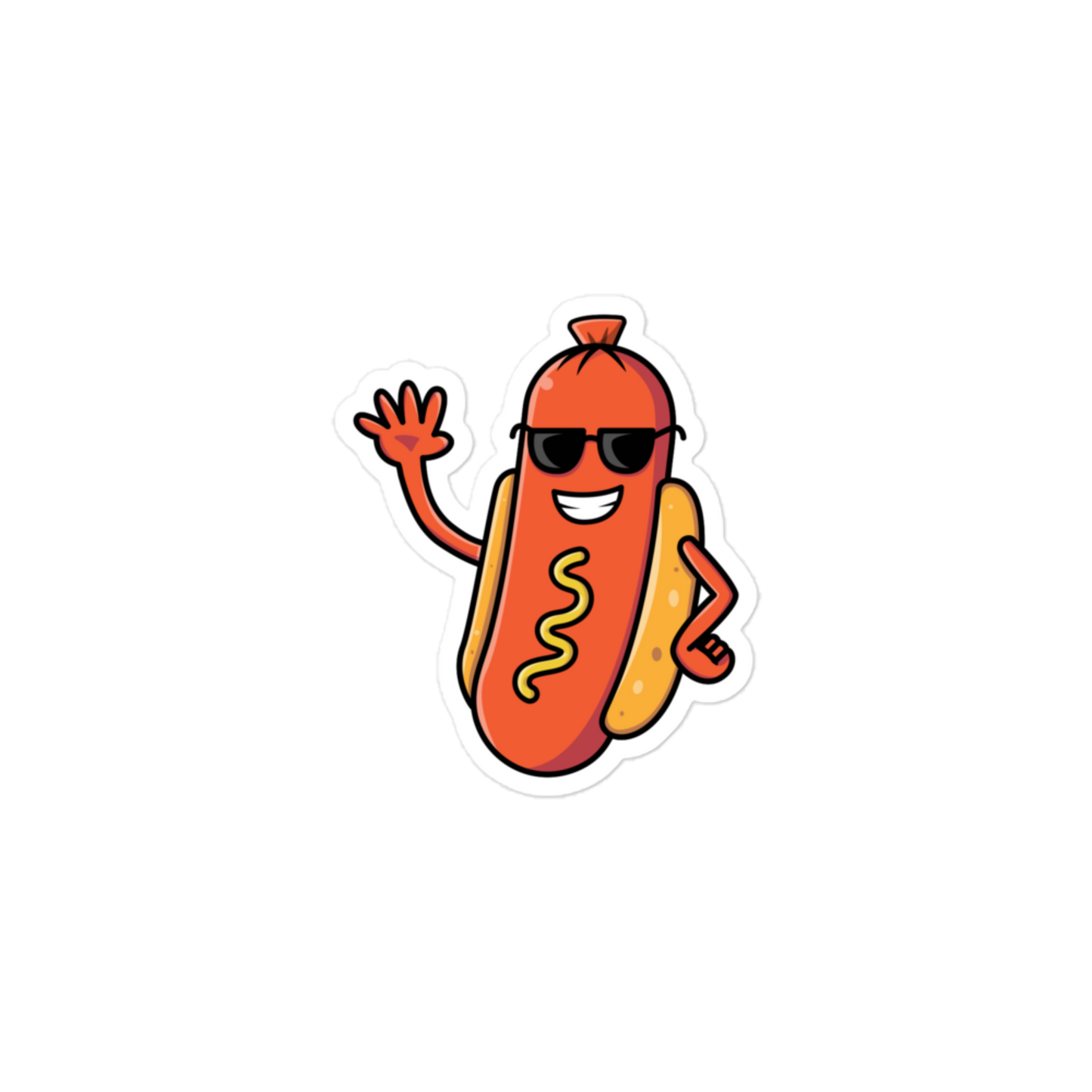 Cool Hot Dog Bun - Kiss-Cut Sticker