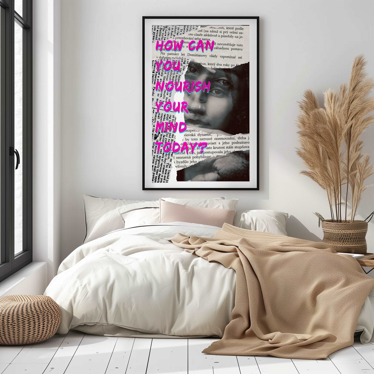 How can you nourish your mind today? - Newspaper - Metal Framed Poster