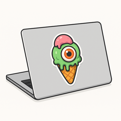 Eyeball Ice-Cream – Kiss-Cut Sticker