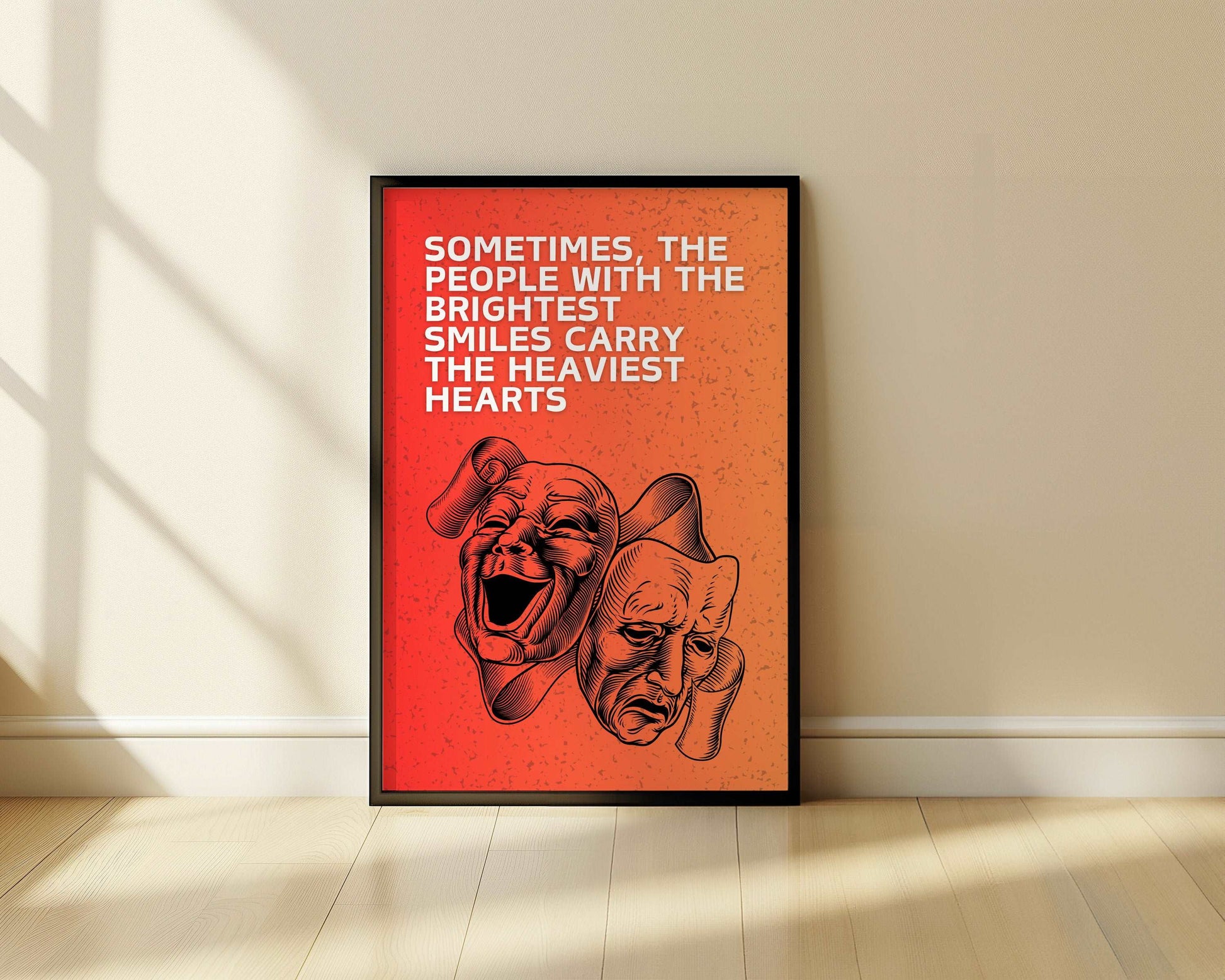 Smile Bright - Dark Truth - Metal Framed Poster