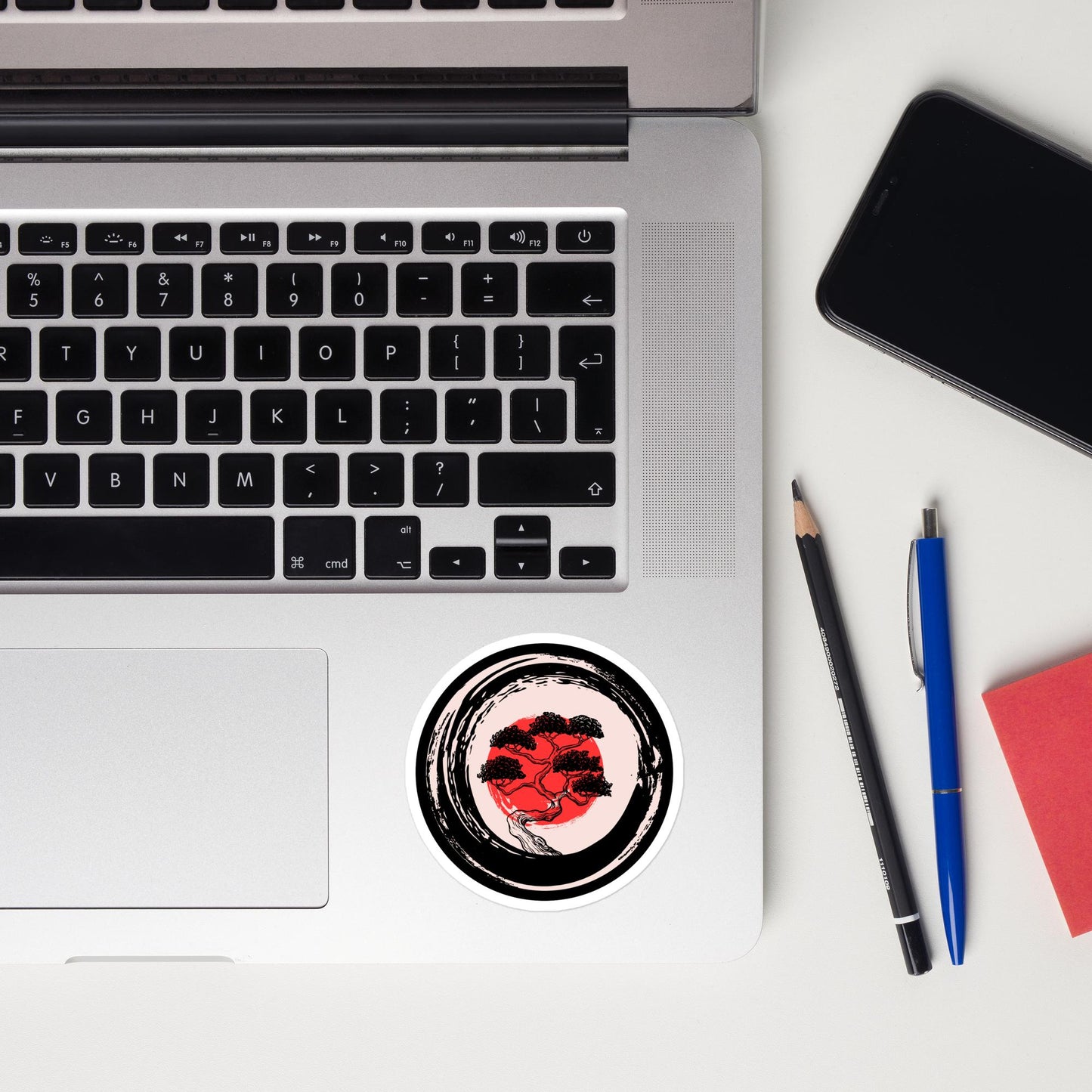 Japanese Bonsai Tree - Circle Cut Sticker