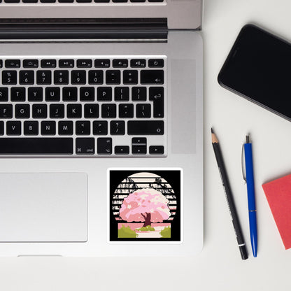 Cherry Blossom Tree - Square-Cut Sticker