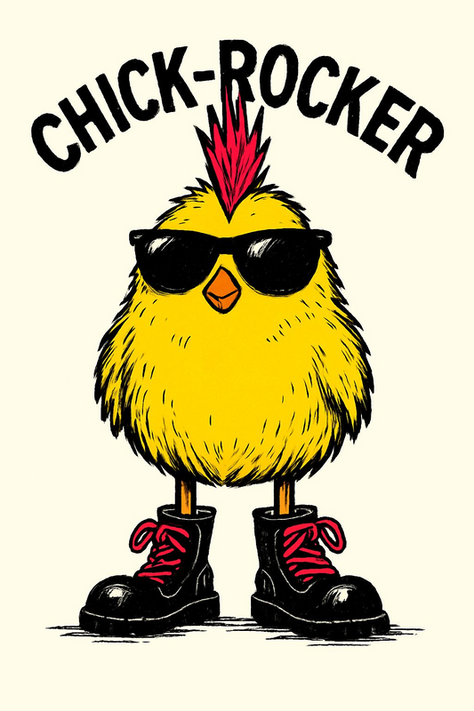 Chick-Rocker – Kiss-Cut Sticker