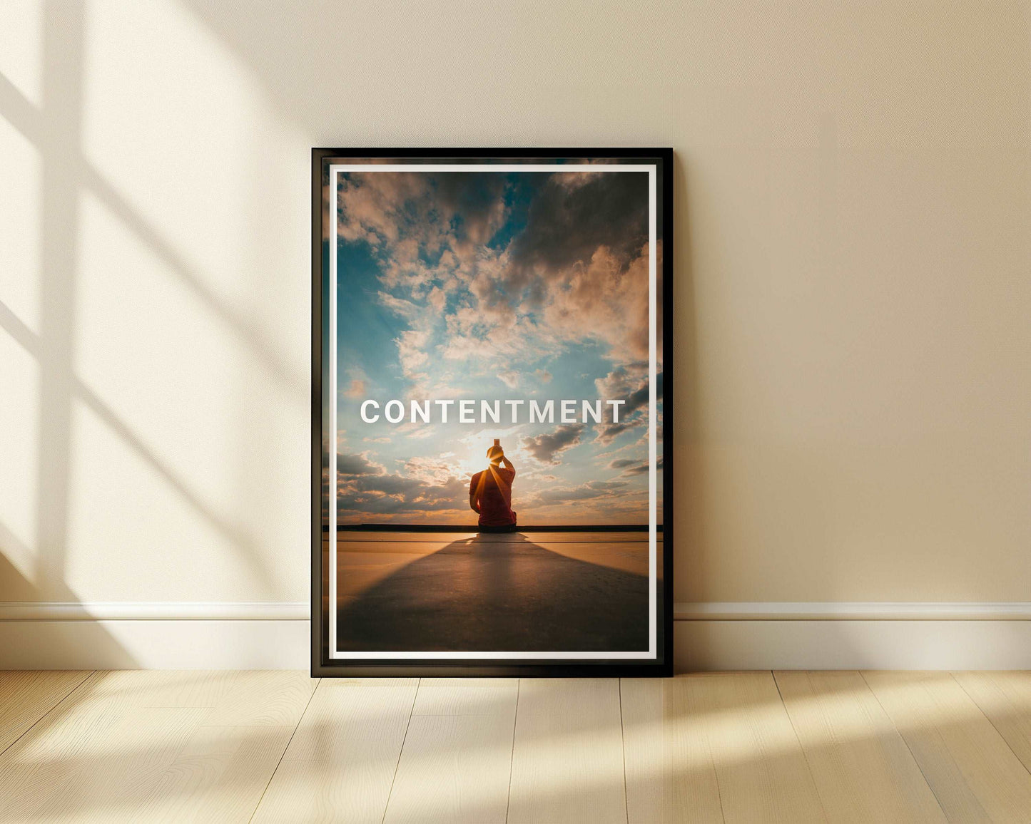 Contentment - Minimal Inspiration - Metal Framed Poster