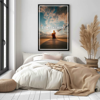 Contentment - Minimal Inspiration - Metal Framed Poster