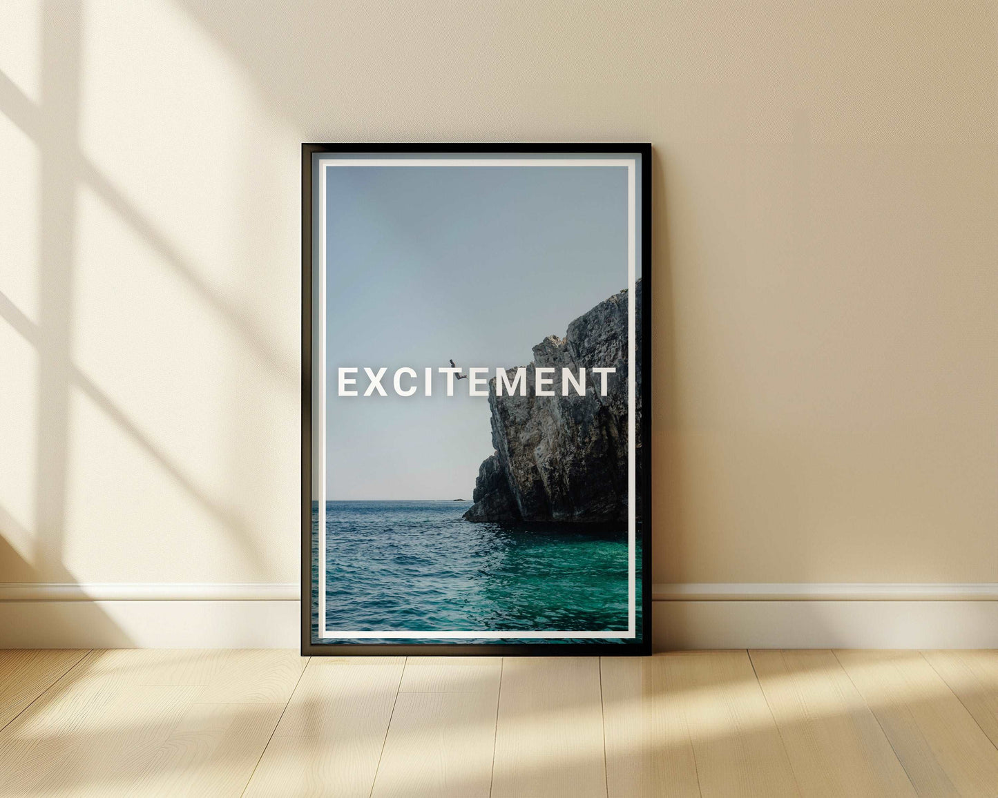 Excitement - Minimal Inspiration -  Metal Framed Poster