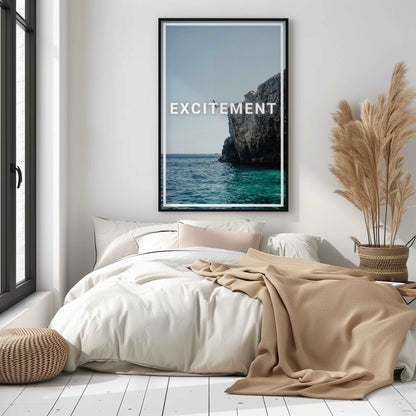 Excitement - Minimal Inspiration -  Metal Framed Poster