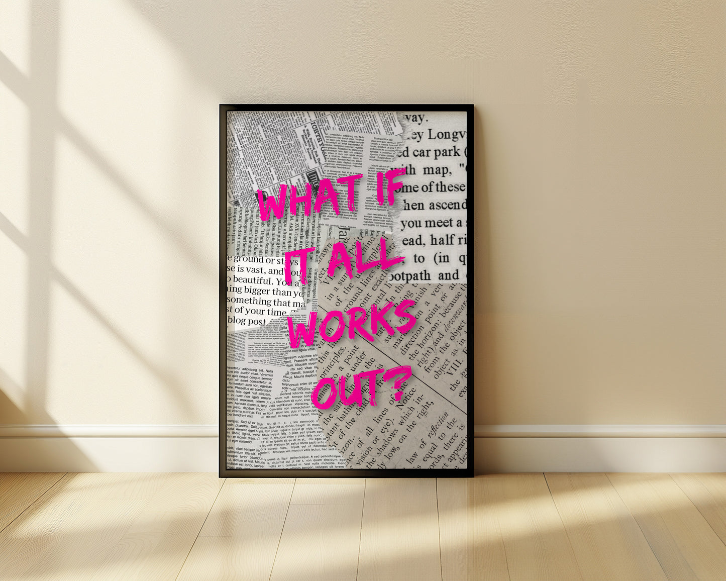 What if it all works out - Metal Framed Poster