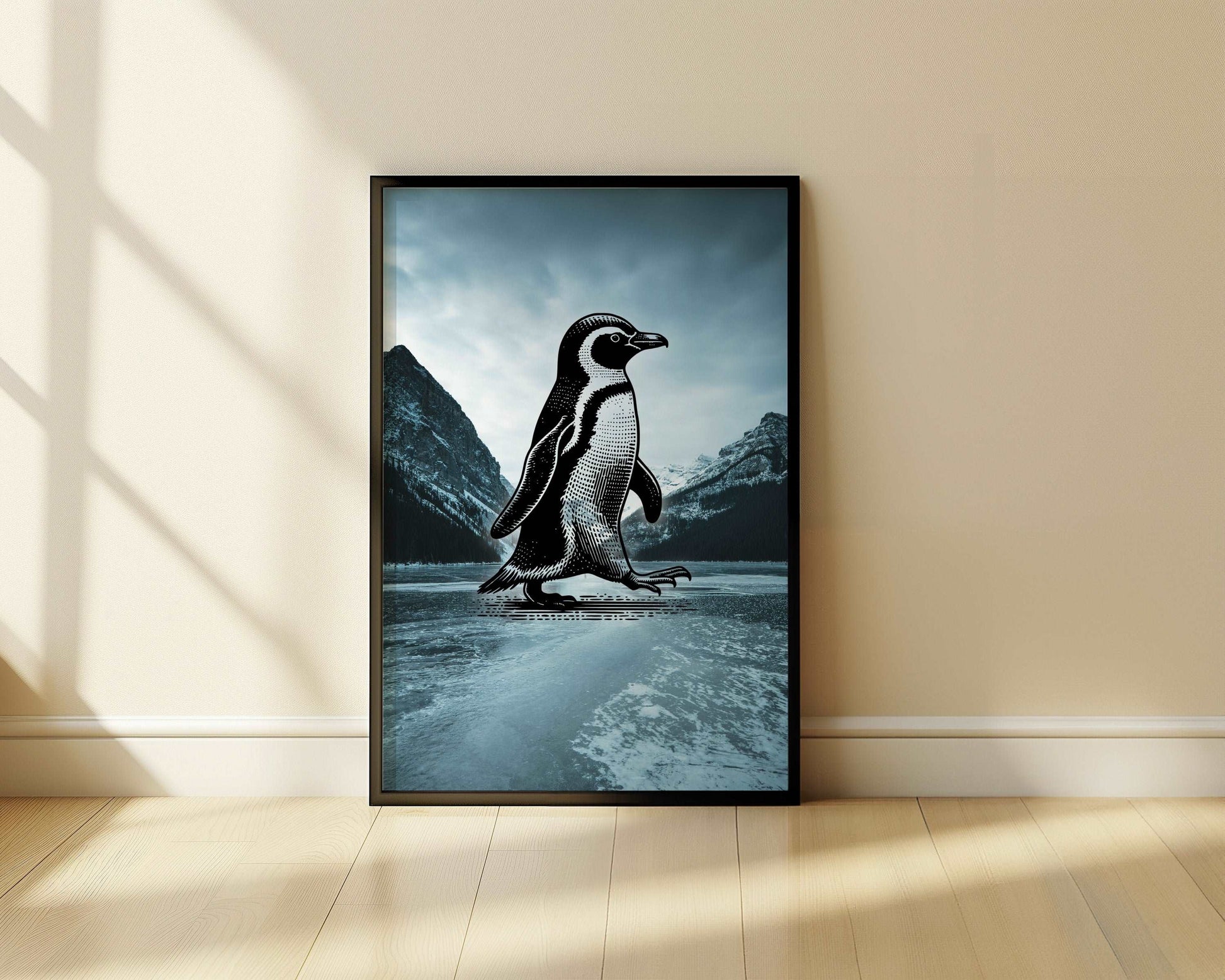 Penguin - Pencil In Nature - Metal Framed Poster