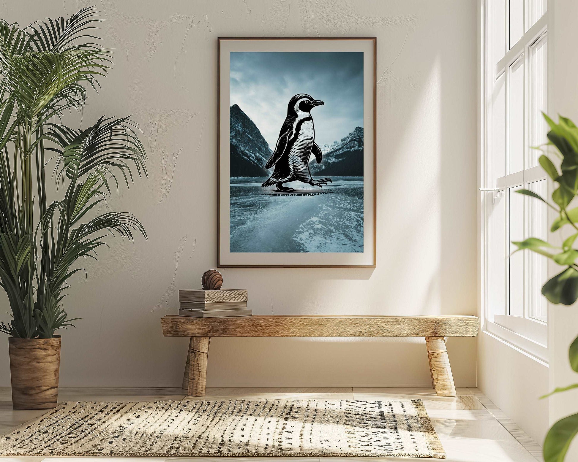 Penguin - Pencil In Nature - Metal Framed Poster