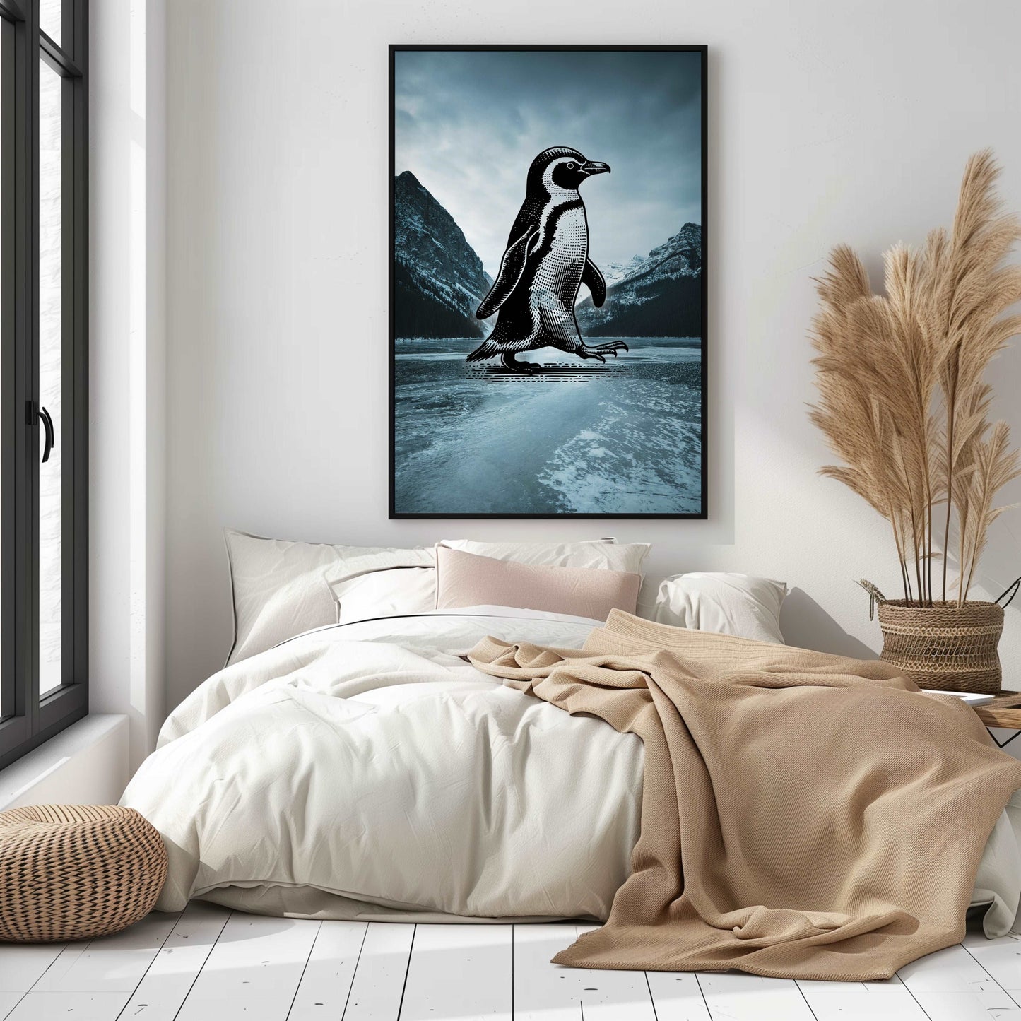 Penguin - Pencil In Nature - Metal Framed Poster