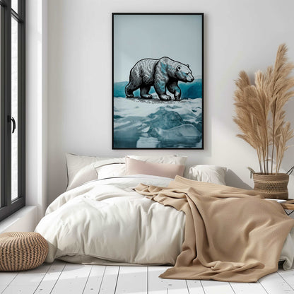 Polar Bear - Pencil In Nature - Metal Framed Poster