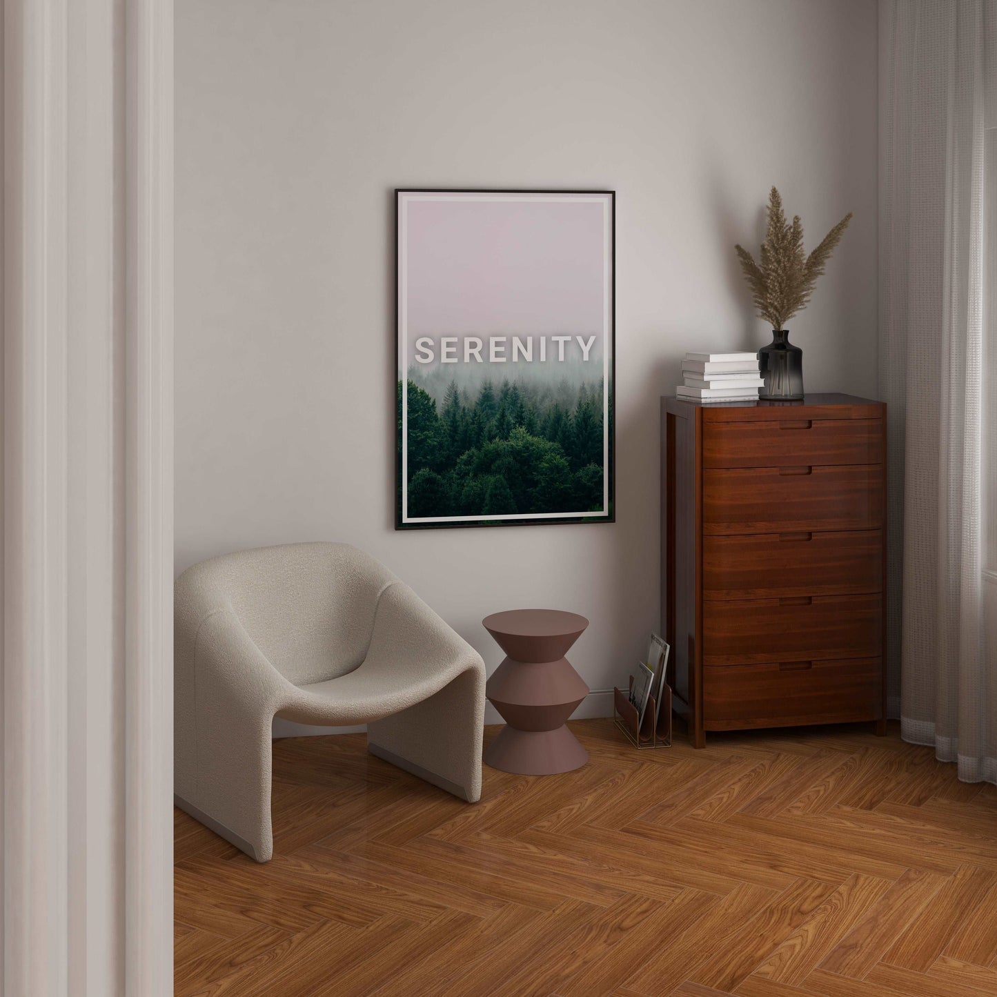 Serenity - Minimal Inspiration - Metal Framed Poster