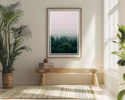 Serenity - Minimal Inspiration - Metal Framed Poster