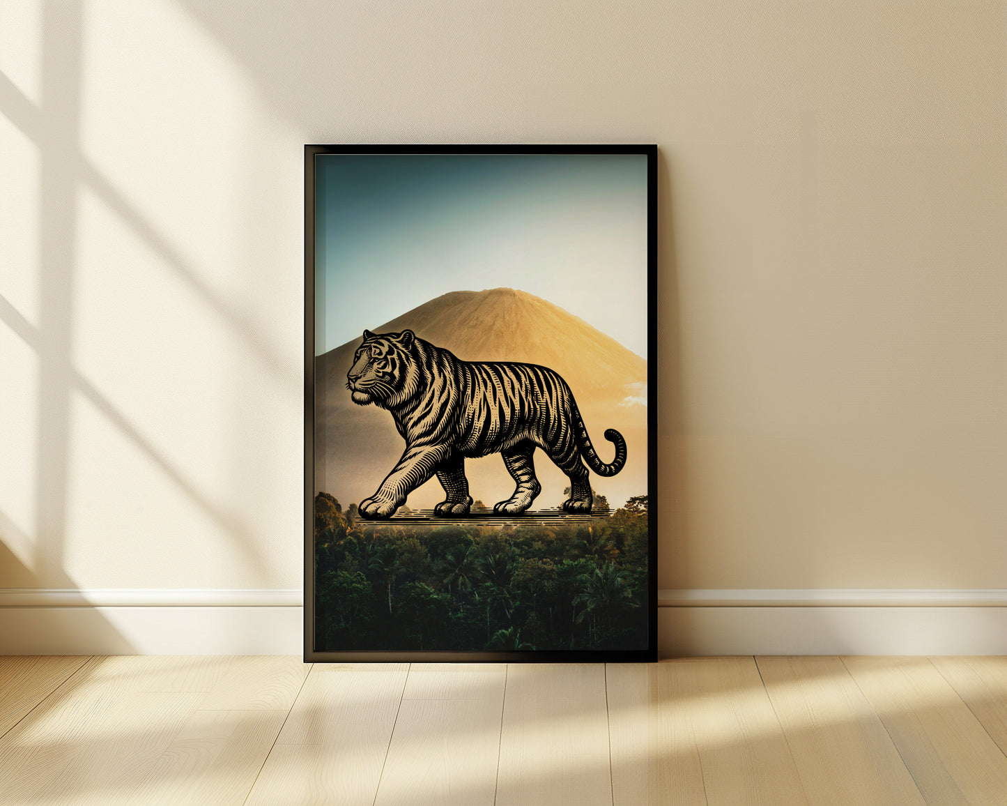 Tiger - Pencil In Nature - Metal Framed Poster