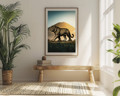 Tiger - Pencil In Nature - Metal Framed Poster