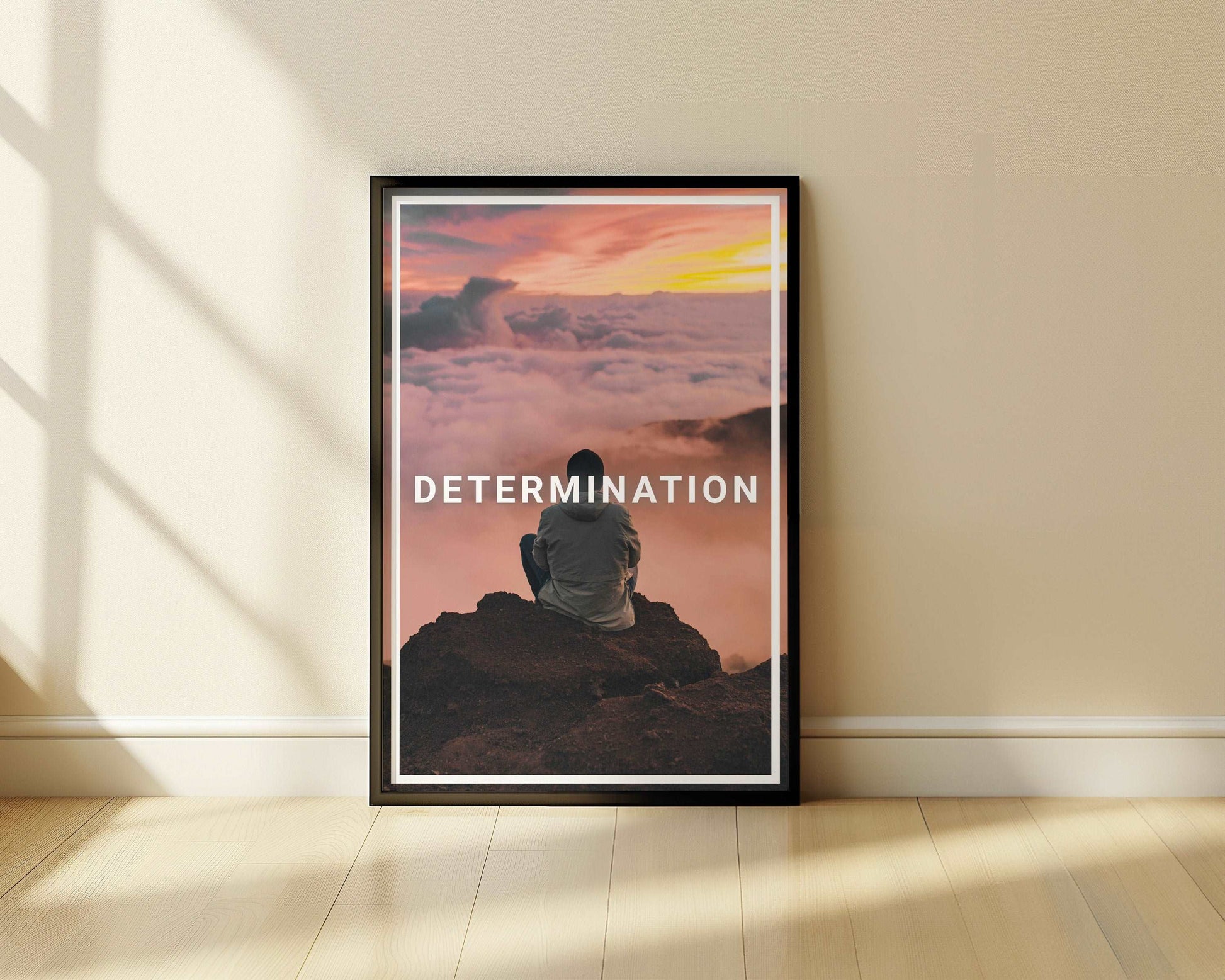 Determination - Minimal Inspiration - Metal Framed Poster