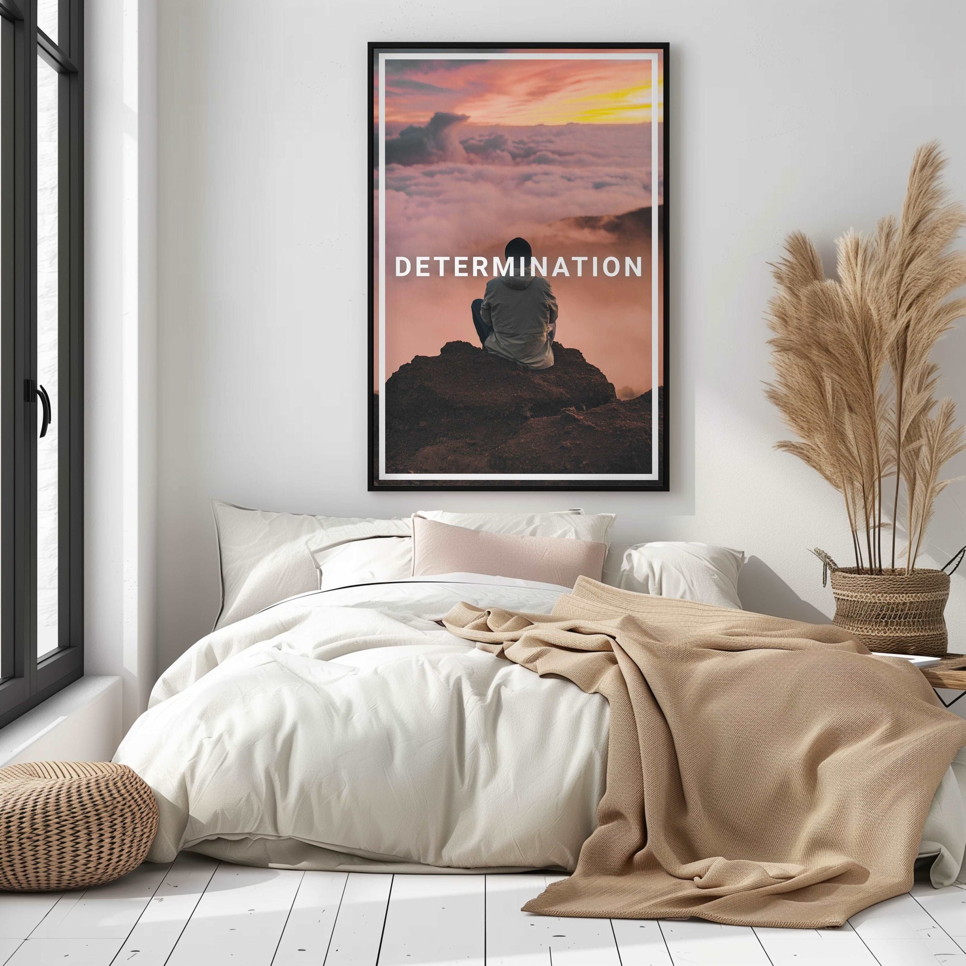 Determination - Minimal Inspiration - Metal Framed Poster