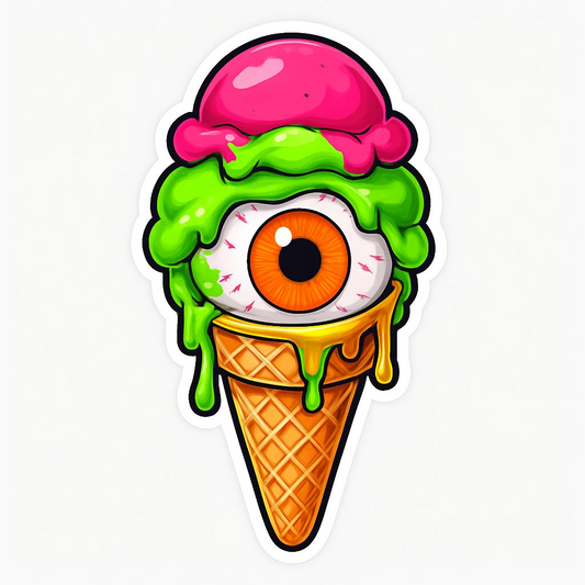 Eyeball Ice-Cream – Kiss-Cut Sticker