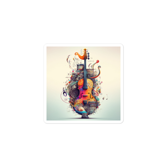 Guitar imagination - Square-Cut Sticker