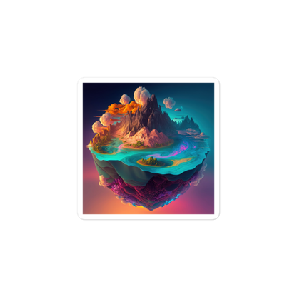 Lake World - Square-Cut Sticker