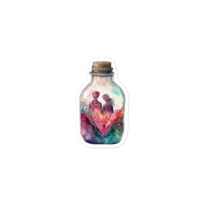 Love In A Bottle - Kiss-Cut Sticker