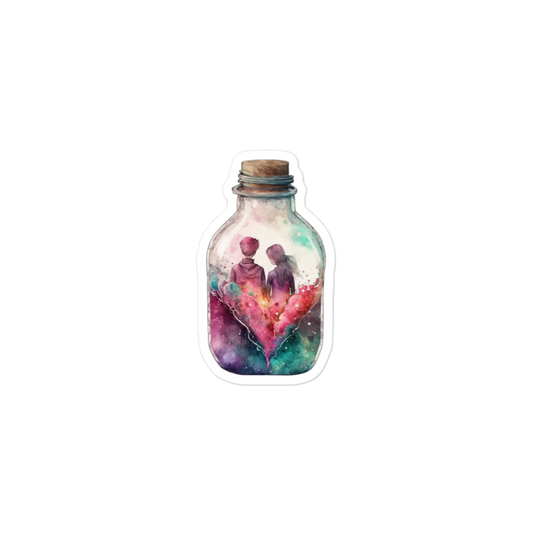 Love In A Bottle - Kiss-Cut Sticker