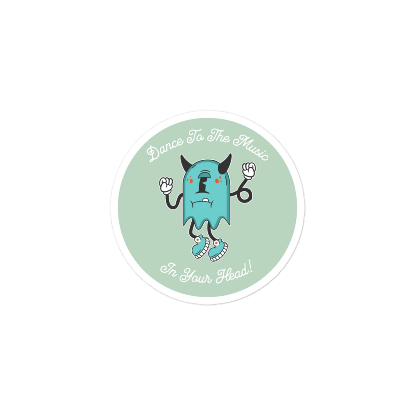 Dancing Monster - Circle Cut Sticker