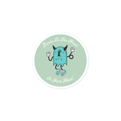 Dancing Monster - Circle Cut Sticker