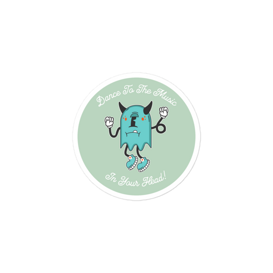 Dancing Monster - Circle Cut Sticker