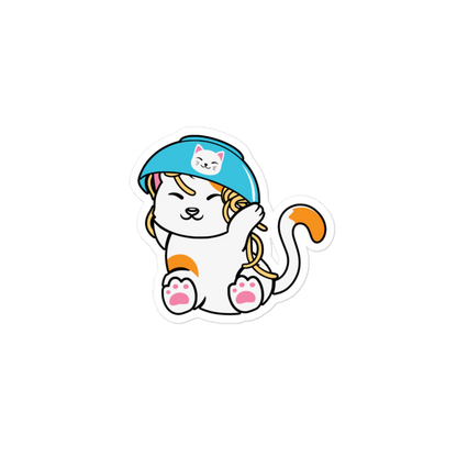 Noodle Cat - Kiss Cut Sticker