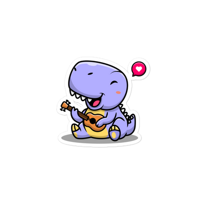 Cute Alligator Playing the Guitar - Kiss-Cut Sticker