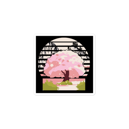 Cherry Blossom Tree - Square-Cut Sticker