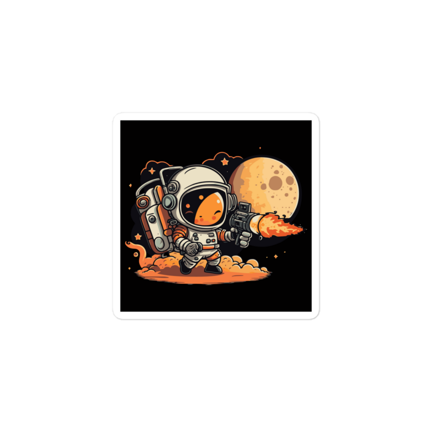 Moon Explorer - Square-Cut Sticker