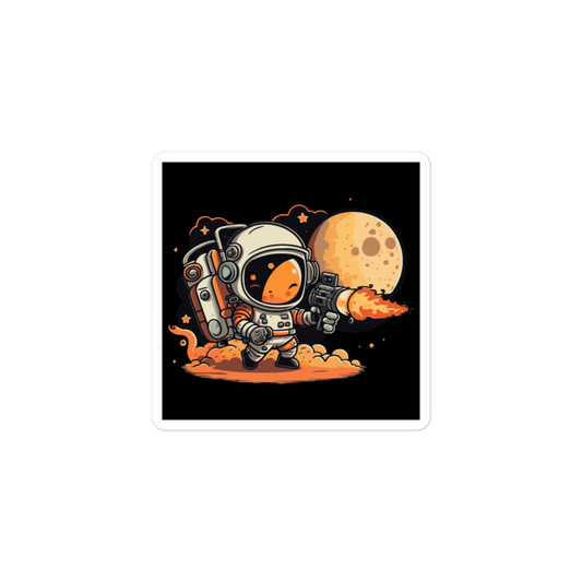 Moon Explorer - Square-Cut Sticker