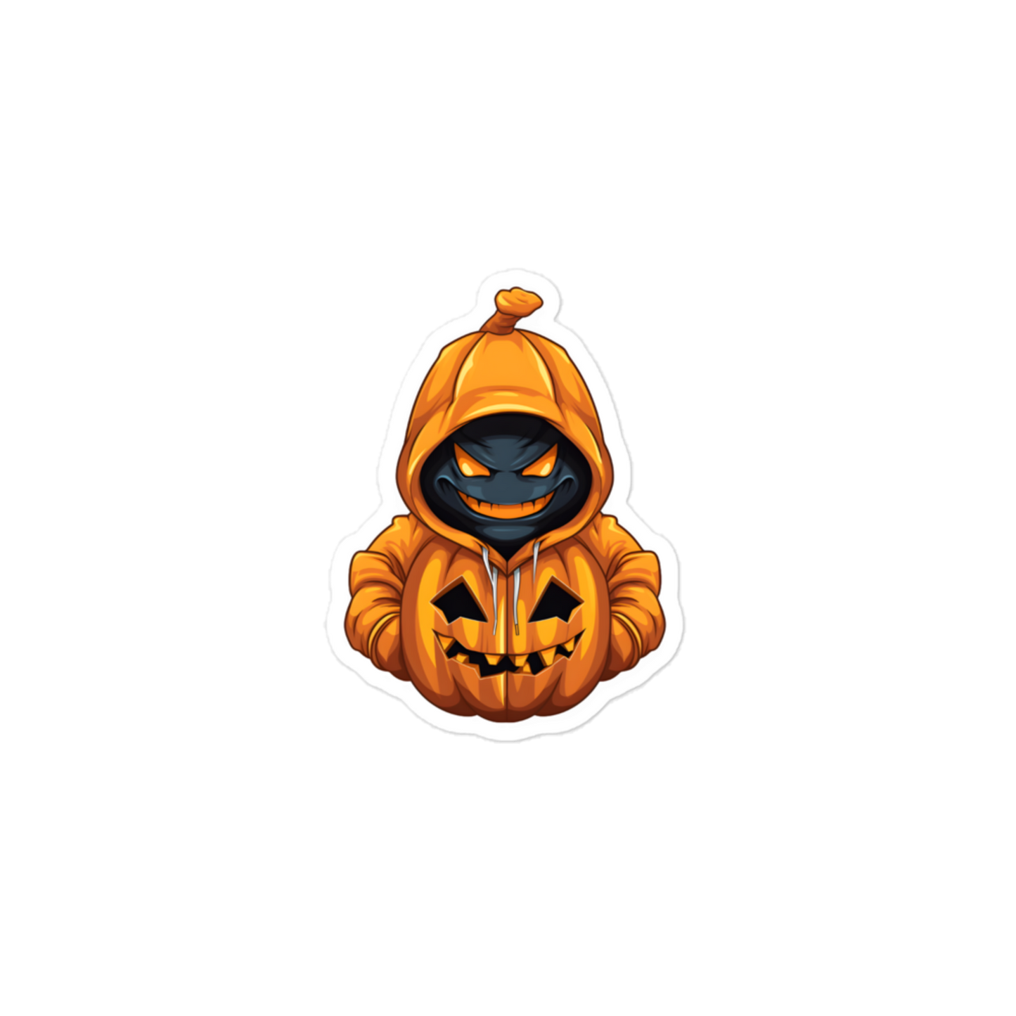 Bat With A Pumpkin Hoodie - Kiss-Cut Sticker