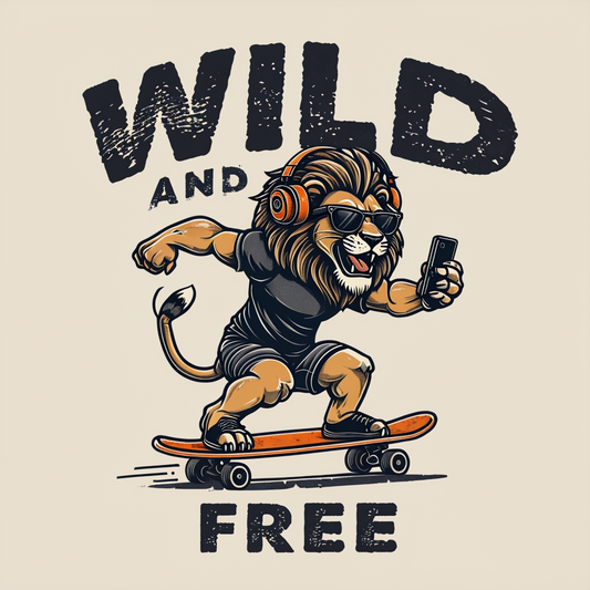 Wild and Free Lion – Kiss-Cut Sticker