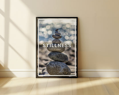 Stillness - Minimal Inspiration - Metal Framed Poster