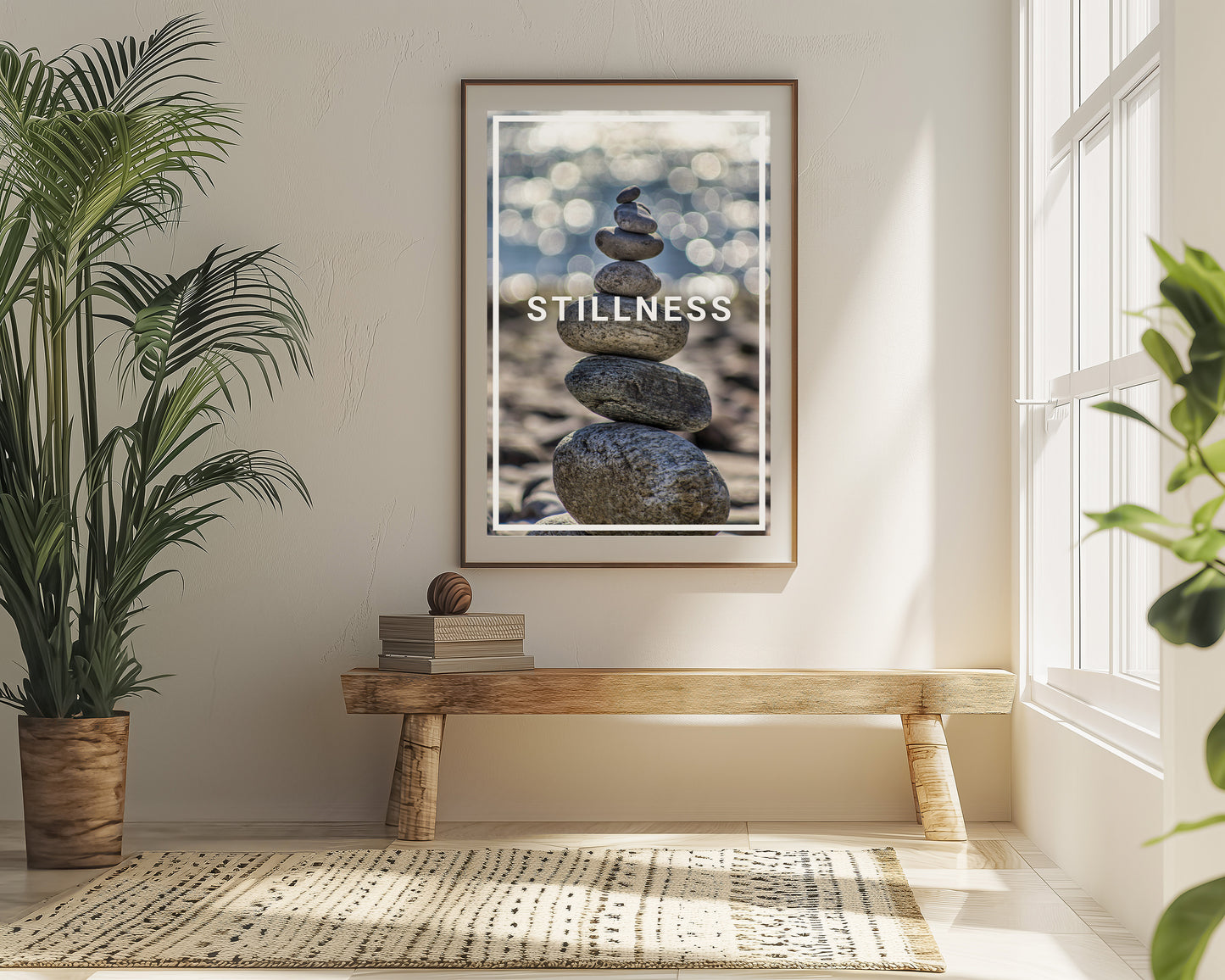 Stillness - Minimal Inspiration - Metal Framed Poster